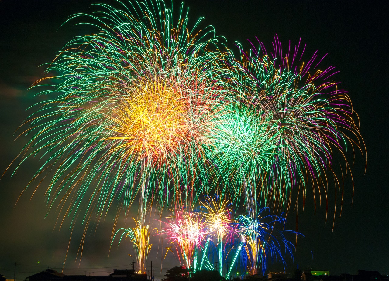 fireworks, pyrotechnics, new year